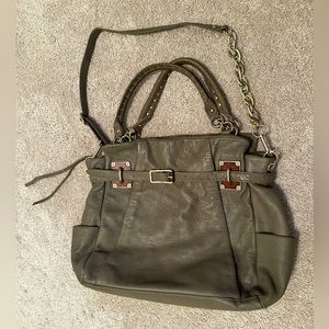 Elliott Lucca taupe leather handbag